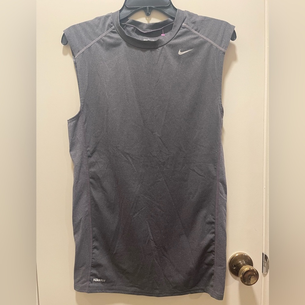 Nike Black Performance Tank Top with White Logo